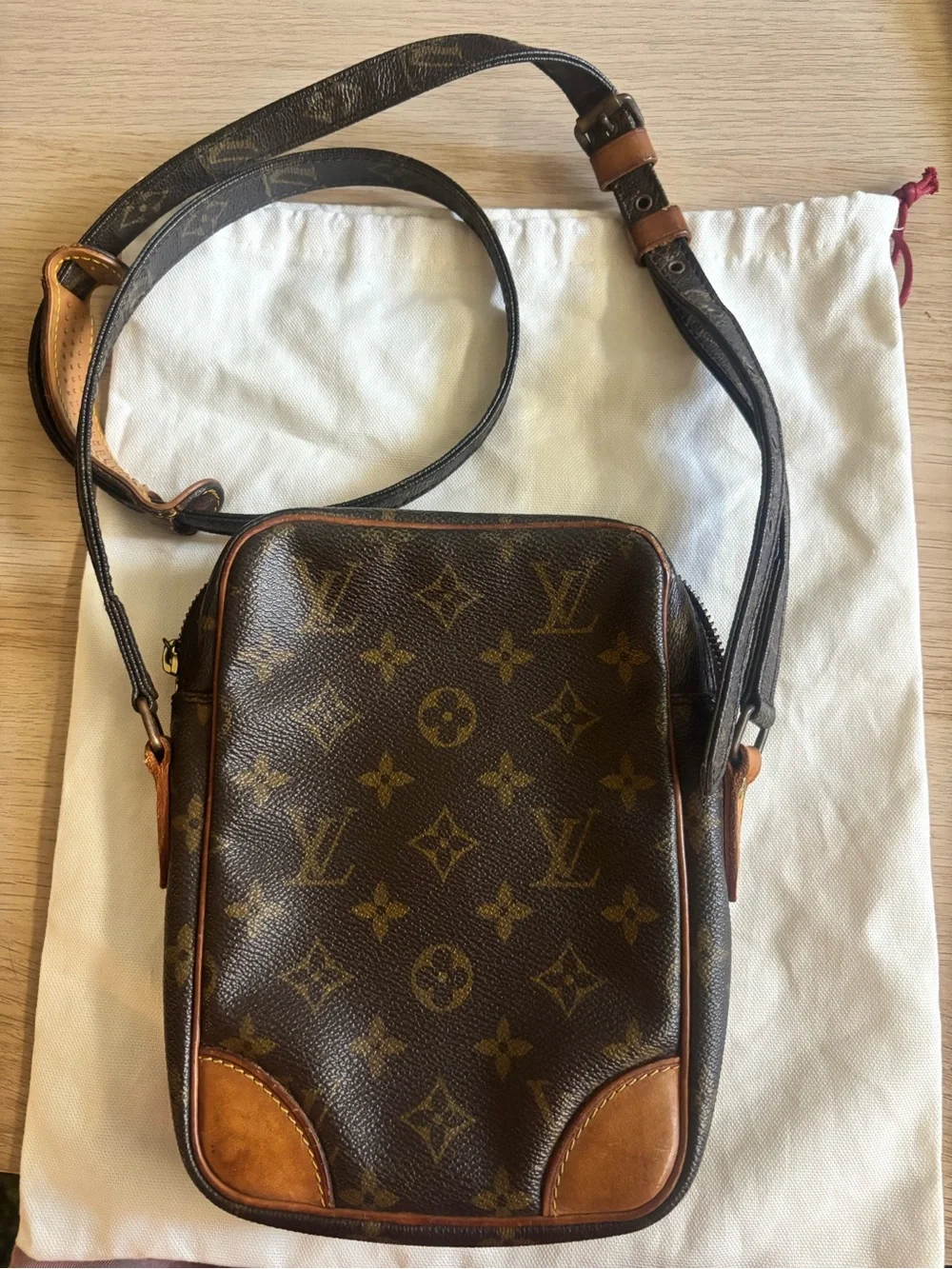 Louis Vuitton Monogram Canvas Messenger Crossbody in Brown and Tan
